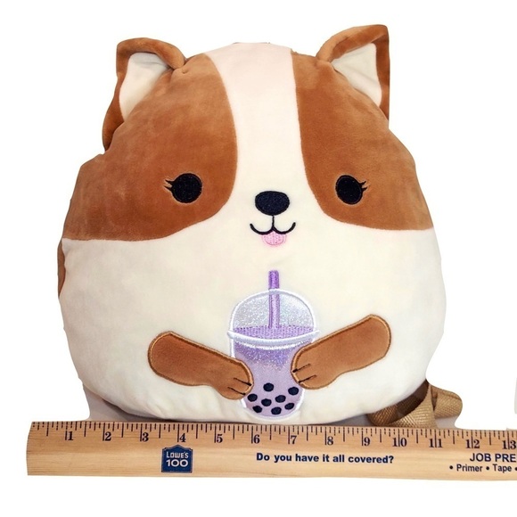 SQUISHMALLOW - 2021 REGINA BACKPACK Holding Boba Drink 12” Plush Collectors Item - Picture 8 of 9